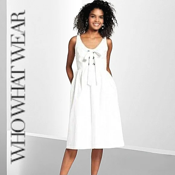 Who What Wear | Dresses | Who What Wear White Cotton Cottagecore Boho  Peasant Midi Summer Nwot Dresslarge | Poshmark